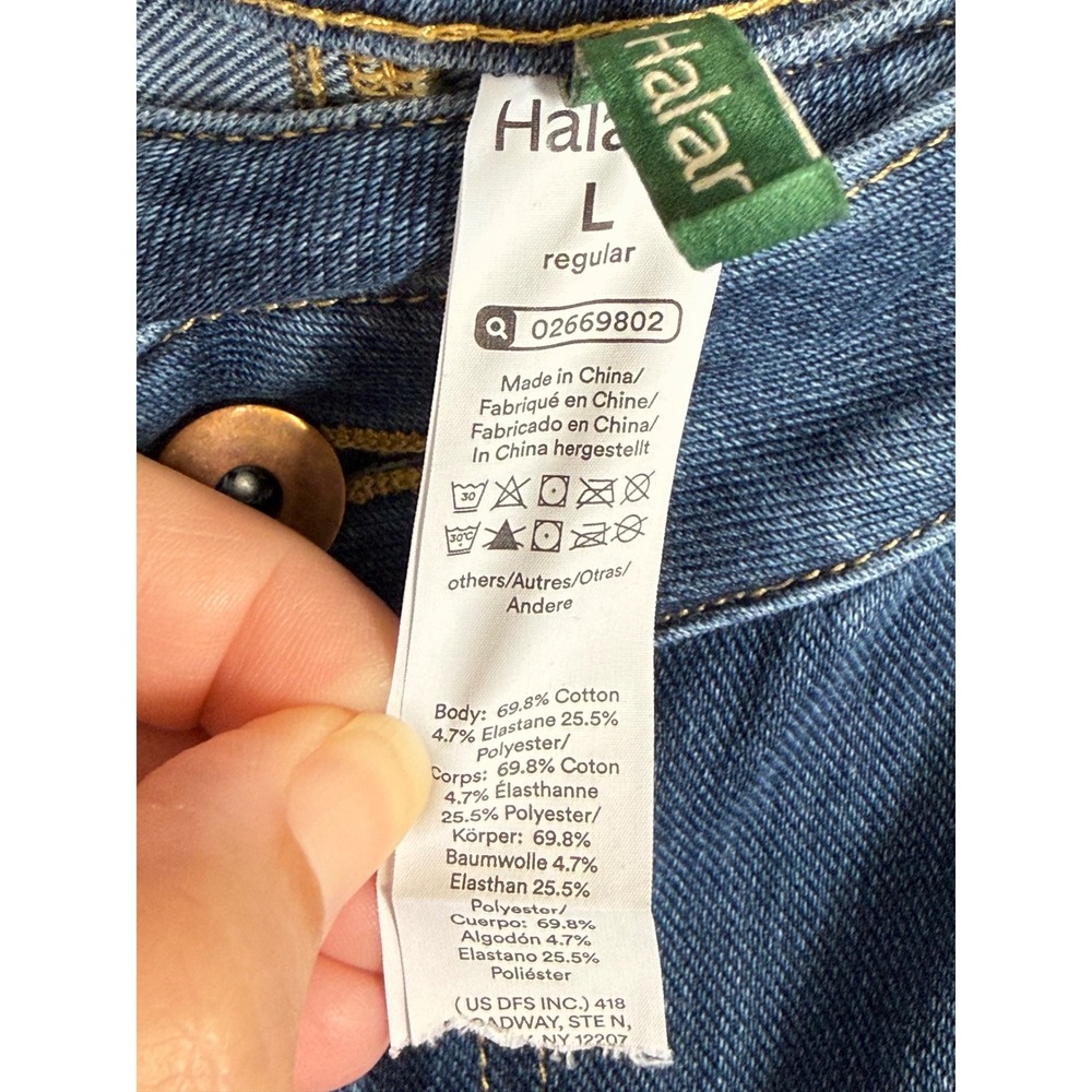 Halara Flex Asymmetric Crossover Waist‎ Baggy Wide Leg Jeans Size L Regular - Picture 8 of 13